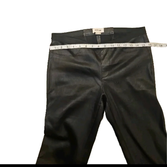 Helmut Lang Black Leggings High-Waisted Form-Fitting Leather-Like Pants - Picture 12 of 16